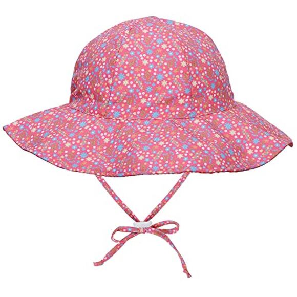 LOT of 2 Kids Flower Bucket Sun Protection Hat UPF/UV 50+ Adjustable Drawstring - Picture 1 of 9